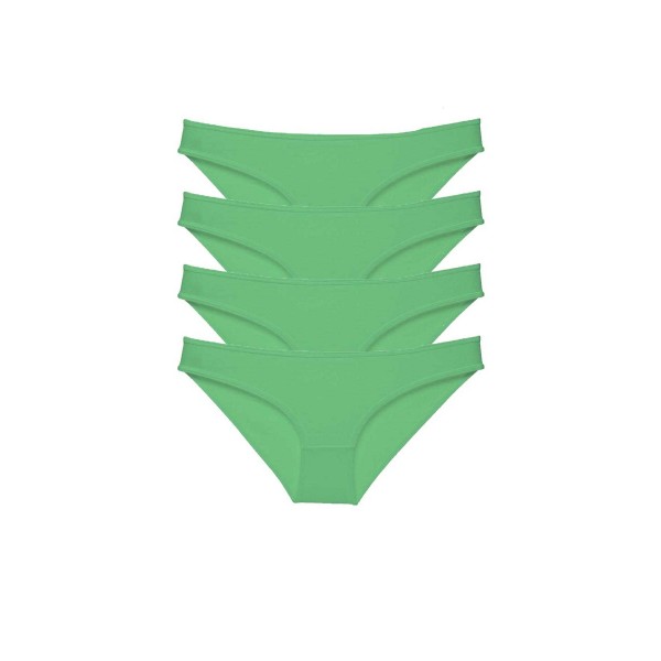 4 adet Süper Eko Set Likralı Kadın Slip Külot Yeşil