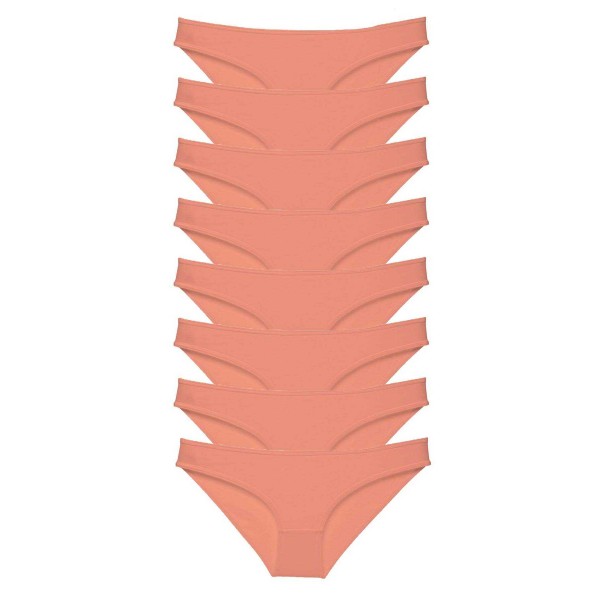 8 adet Süper Eko Set Likralı Kadın Slip Külot Pudra