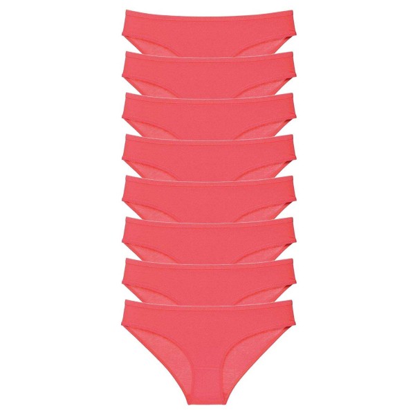 8 adet Süper Eko Set Likralı Kadın Slip Külot Fuşya